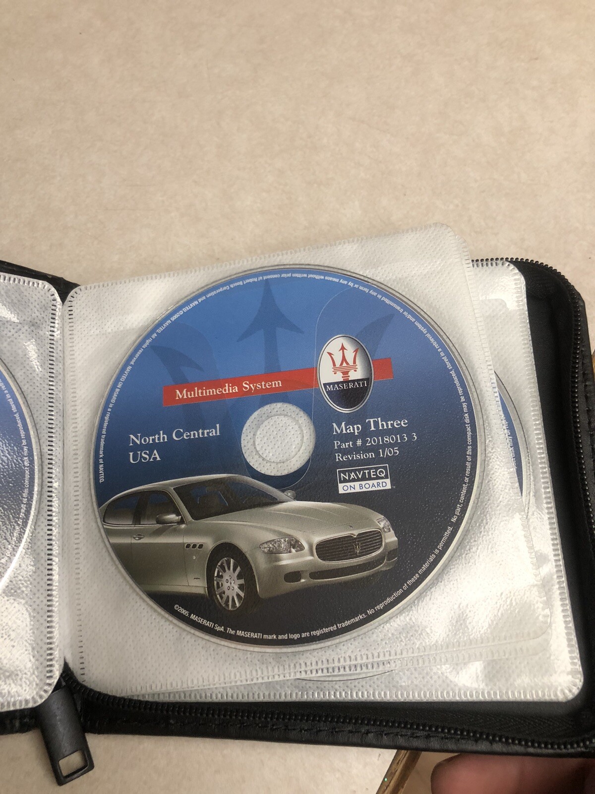 MASERATI GPS NAVIGATION DISCS CD OEM 2018013  Maps Complete W/Case 1/05 Revision