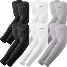 6 Pairs Arm Sleeves for Men Women UPF 50 Cooling UV Sun Protection Sports Com...