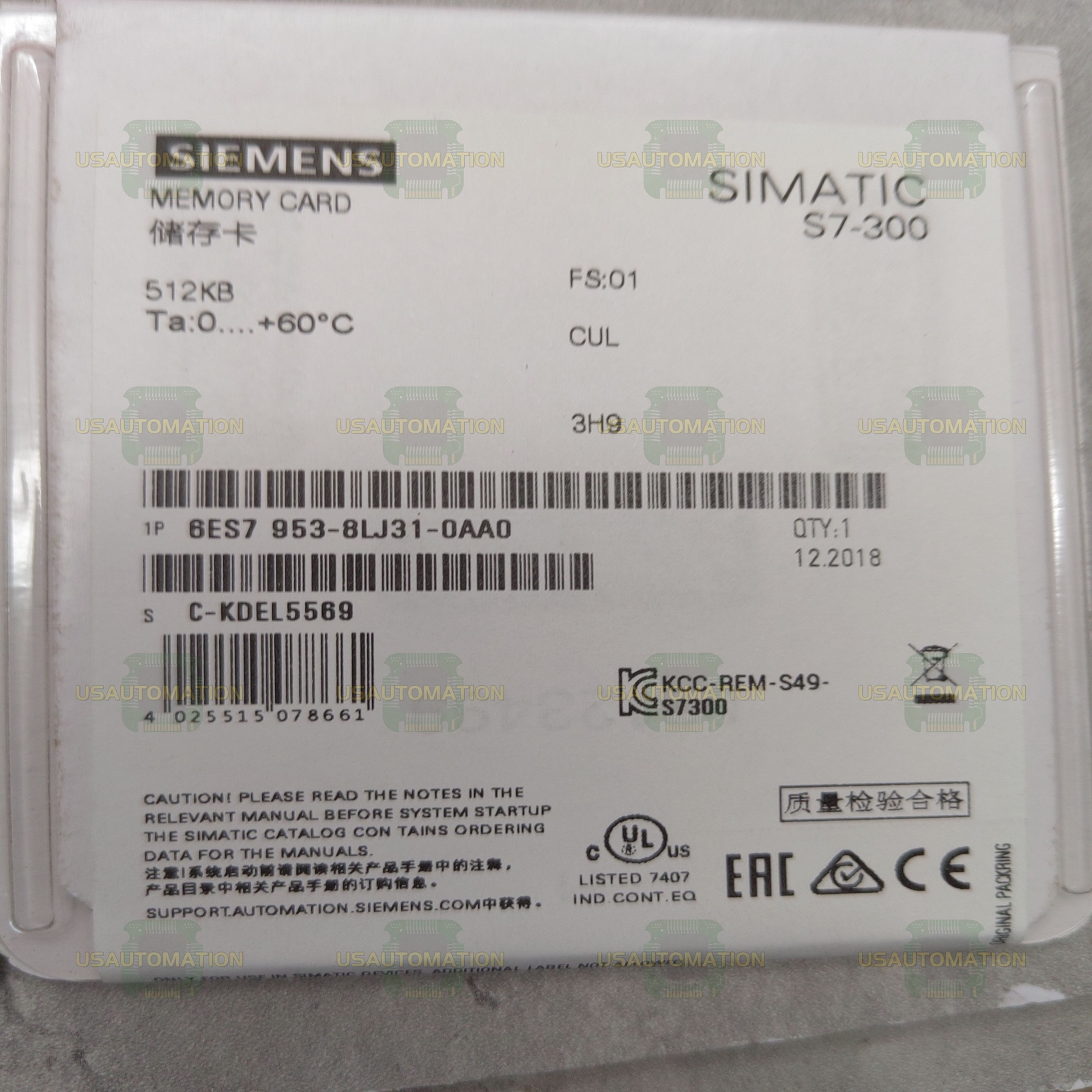 Siemens Simatic S7-300 6ES7 953-8LF20-0AA0 E-Stand: 1 Memory - Foto 3