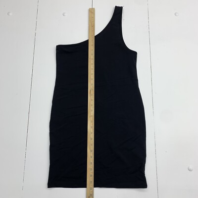 topshop one shoulder black dress Topshop one-shoulder sequin velvet mini dress in black