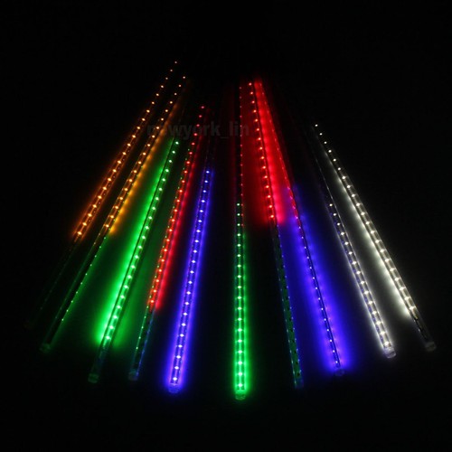 10pcs Tubes String 50cm 2835 54 LED Strip Light Meteor Shower Rain & 12V Adapter - Picture 40 of 53