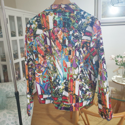 David & Jessie Size Large Women's Jacket Boho Light Colourful Coat - Picture 5 of 10