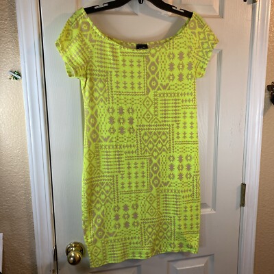 Rue21 Women L Shirt Dress Long Top Blouse Abstract Geometric Yellow Green Bright | eBay Rue21 Women L Shirt Dress Long Top Blouse Abstract Geometric Yellow Green Bright | eBay