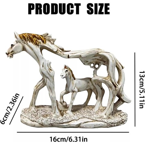 Sheremart Gallopressia Sherum Gallopressia,Handmade Horse Statue with Baby Horse - Picture 4 of 10
