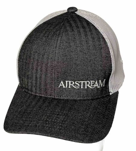 Airstream Mens Hat Baseball Cap Trucker Mesh Back Snapback RV Travel Gray NWOT - Afbeelding 1 van 10