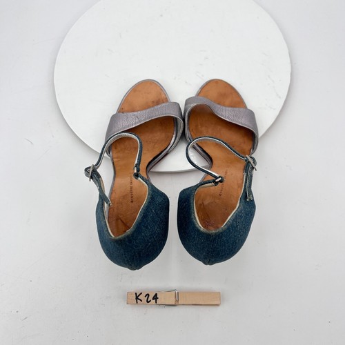 Giuseppe Zanotti Women Size EU 41 US 11 Grey Green Leather Strap Heel Sandal - Picture 14 of 15