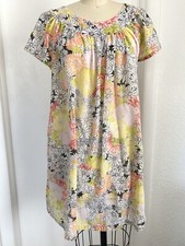 Vintage Floral Patio Dress Women's Sheer MuuMuu