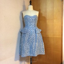 Alexander McQueen Denim Party Dress Blue size S womens Shipped From Japan