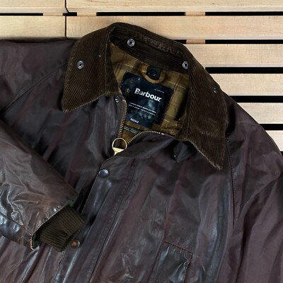 Men's Waxed Jacket Barbour Bedale Vintage Size C42/107 Cm L Men's Waxed Jacket Barbour Bedale Vintage Size C42/107 Cm L