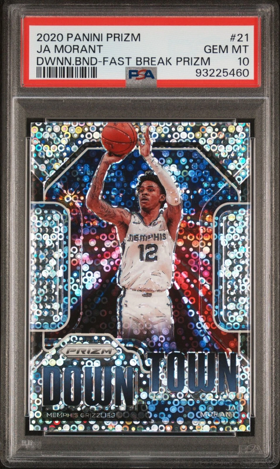 Deal for JA Morant #21 (2020-21 Panini Downtown Bound Fastbreak Prizm) PSA 10 GEM MINT