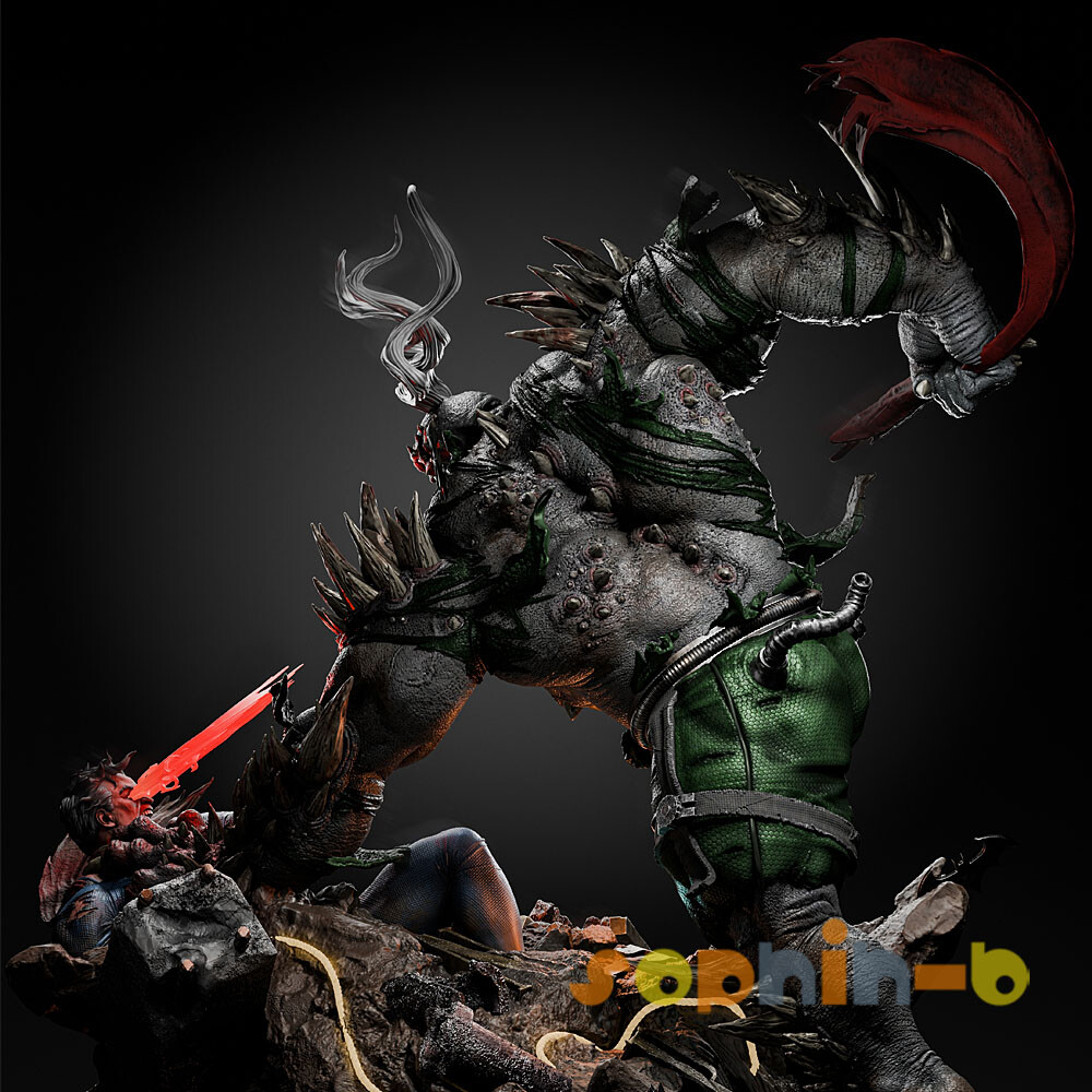 Doomsday vs Super Man Resin 1:6 Model Kit Unpainted 3d