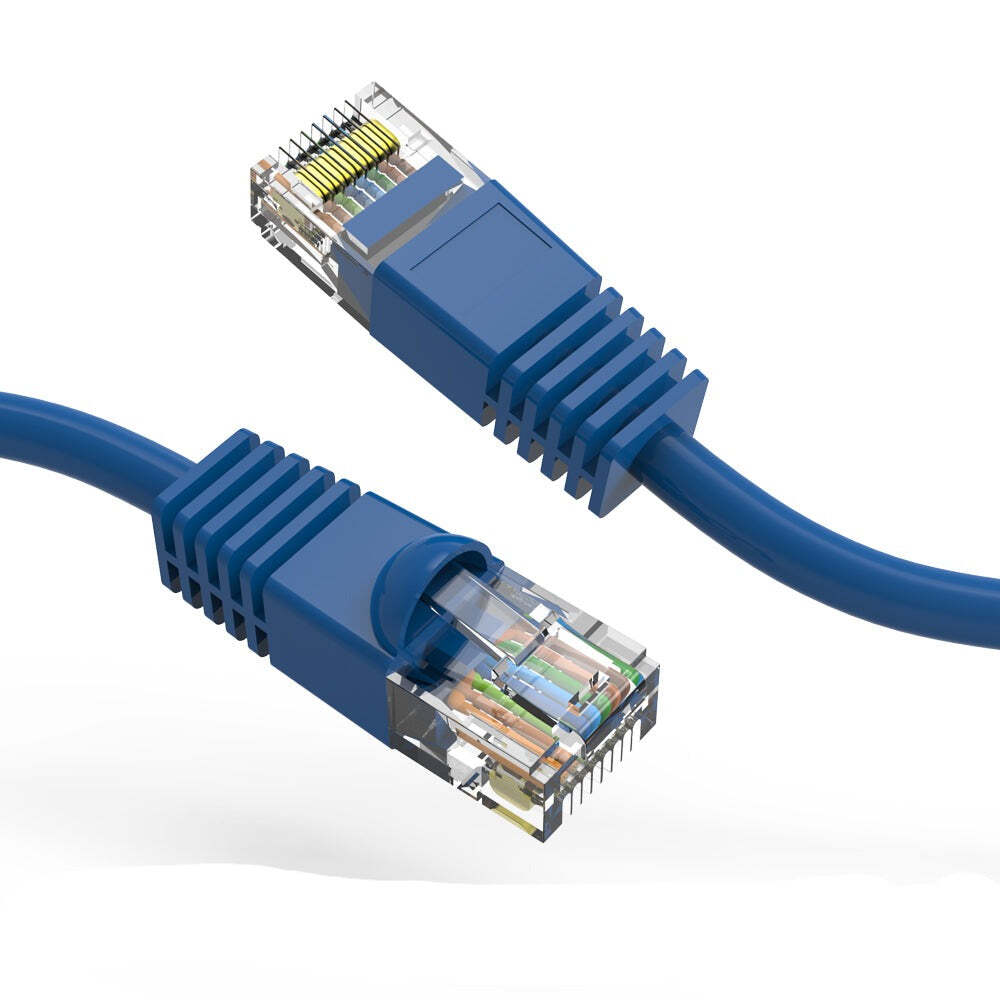 15Ft Blue CAT6 UTP Booted Ethernet Network Cable for High-Speed Connectivity