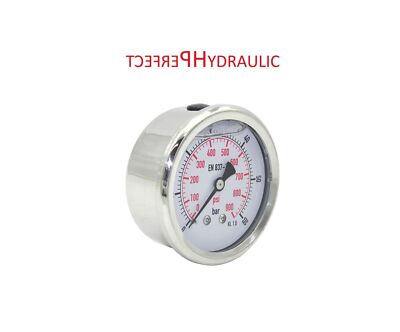 Glycerin Manometer Ø63mm Anschluss hinten 0 - 4