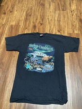 Harley Davidson Motorcycle Shirt Y2K Size Large Alaska Proud Bear USA made