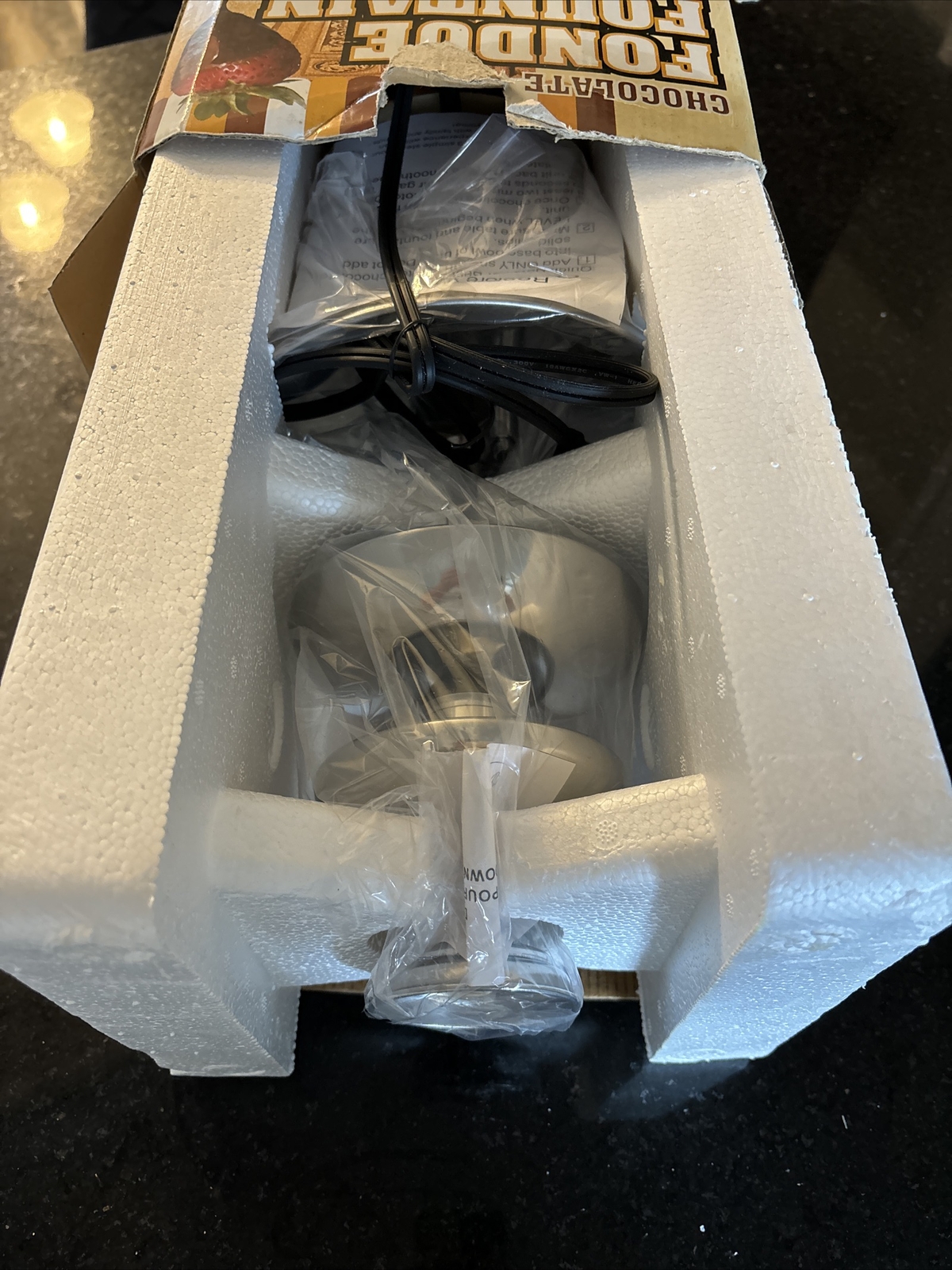 Nostalgia Electrics Chocolate Fondue Fountain - Stainless Brand New In Open Box.