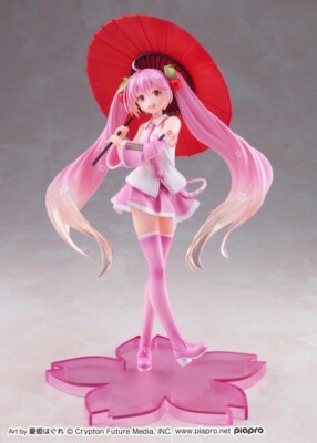 Japan Hatsune Miku Sakura kuji 2nd season Newly Drawn Wagasa Figure TAITO NEW