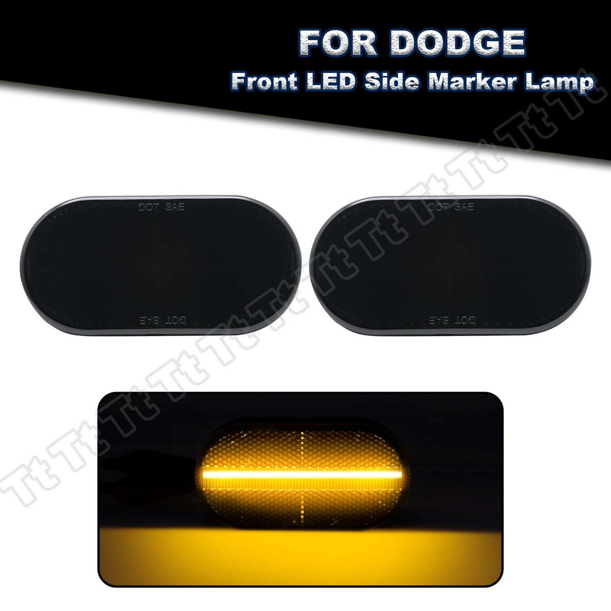 2x LED Side Marker Turn Signal Light Lamp For 1992-2002 Dodge