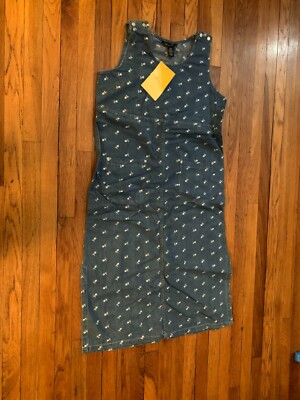 QVC New Denim & Co Sleeveless Denim Dress Size Large | eBay