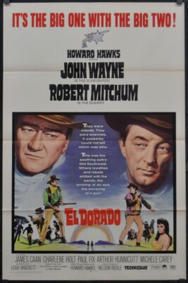 El Dorado 1966 Original 27X41 Film Poster John Wayne Robert Mitchum James Caan