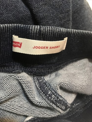 Levi's Boy Size 6 Indigo Stretch Knit Jogger Short Distressed Denim Look New - Picture 8 of 8