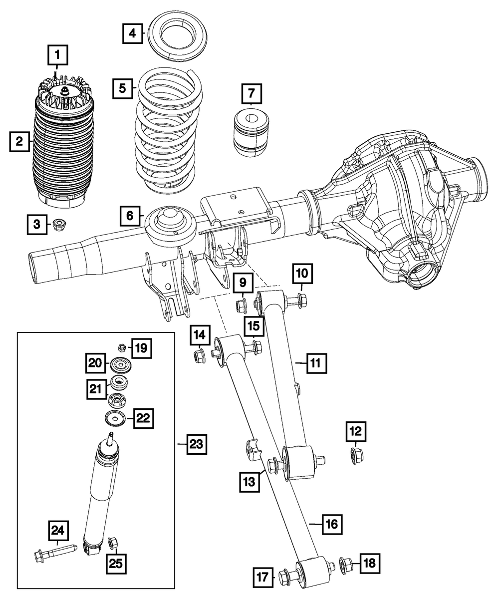 Genuine Mopar Suspension Shock Absorber Kit 68450197AD