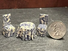 Dollhouse Miniature Kitchen Table Chairs D 1:48 quarter scale F189 DollysGallery