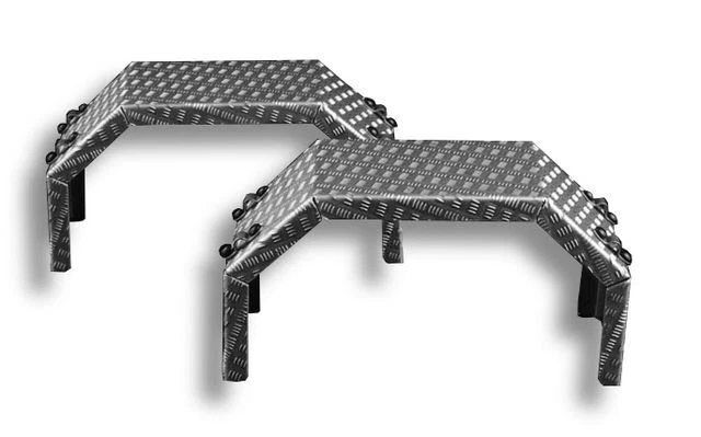 Thicon Kotflügel schmal Edelstahl Riffelblech Paar - 50102 - Bild 3 von 4