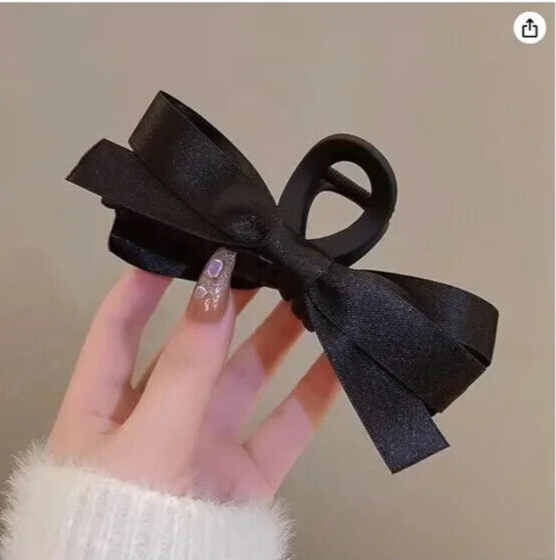 2 PACK   Black Bow Claw Clip For Women, Hair Bow Claw Clip For Thick Thin Hair 2 PACK Black Bow Claw Clip For Women, Hair Bow Claw Clip For  main image 4