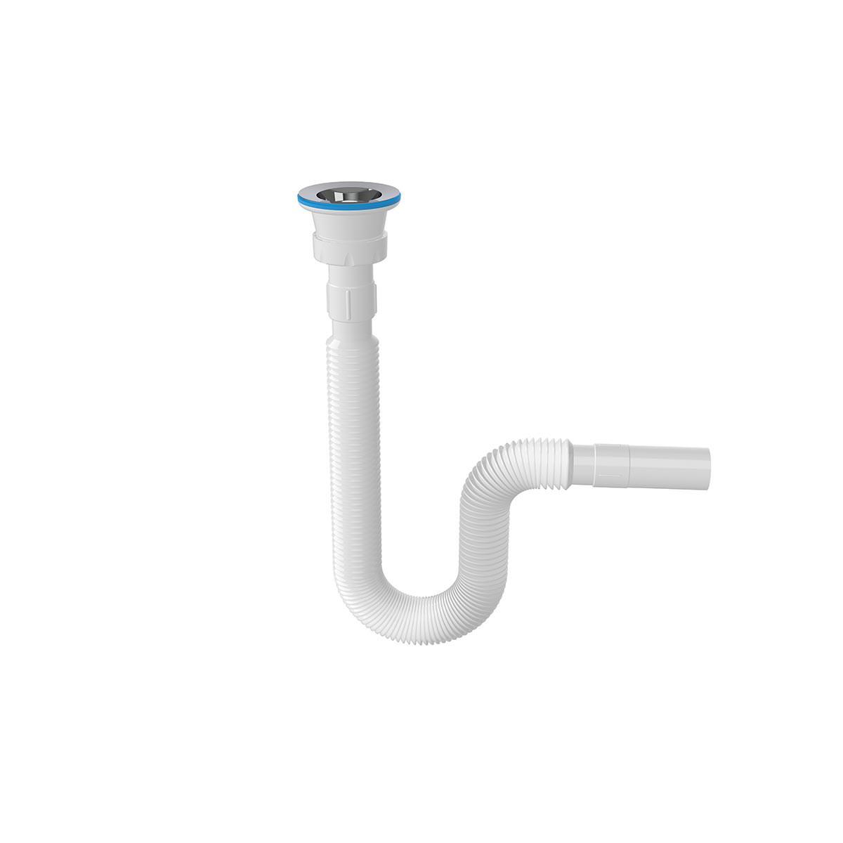 Sifon Flex 1 1/4" Ø32/40 (391-801 mm) cierre de olor sifón juego de desagüe NUEVO