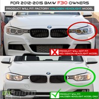 Black Smoke 2012-2015 BMW F30 328i 335i Sedan LED 3D DRL 2 Projector Headlights 12