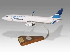Boeing 737-800 ASL Airlines Desk Wood Airplane New Model Small Scale 1/130