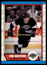 1989-90 O-Pee-Chee Tim Watters . Los Angeles Kings #212