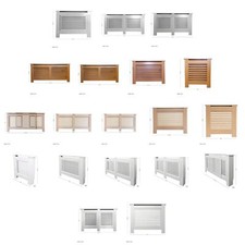 Radiator Cover Modern MDF Wood Grill Cabinet - Green/Grey/White/Oak/Unpainted