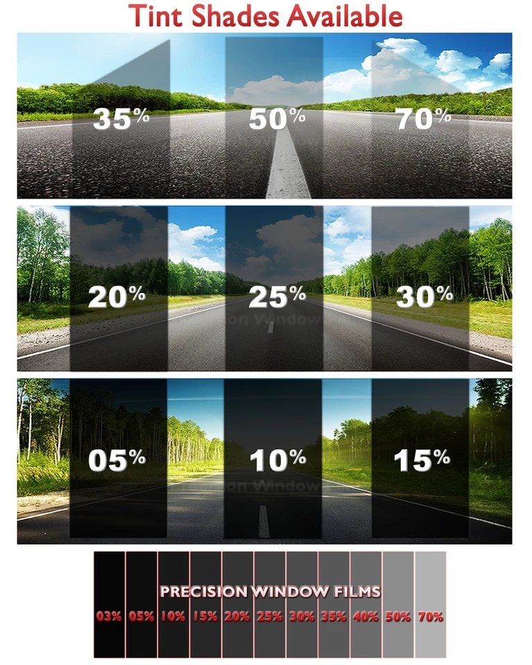 Película de ventana de nano carbono cualquier tono de tinte precortado todos los lados y traseros para vidrio Toyota Foto 3 de 4