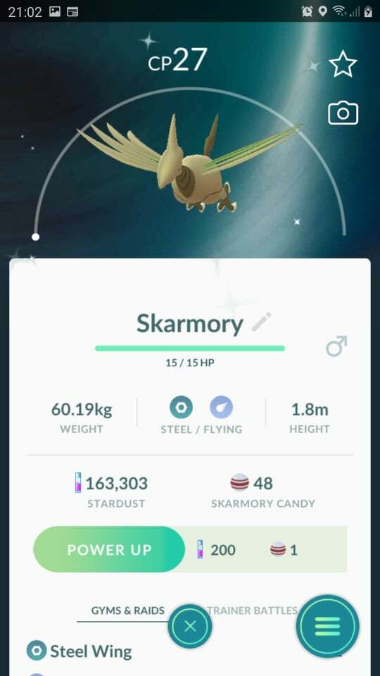 Pokemon go Shiny Skarmory | eBay