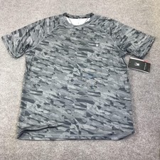 Spyder Rash Guard Shirt Mens Large Gray Camo UPF 30 Swim Quick Dry S923028