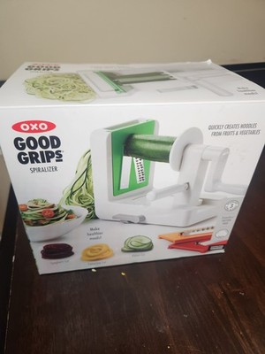 NEW OXO Good Grips 3-Blade Tabletop Spiralizer with StrongHold Suction, White