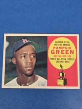 1960 Topps Rookie #317 Pumpsie Green Boston Red Sox BASEBALL Card W1. rookie card picture