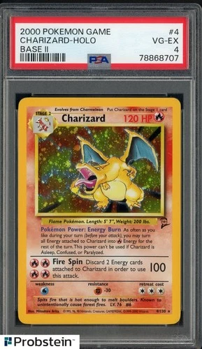 2000 Pokemon Game Base II #4 Charizard Holo PSA 4 VG-EX