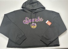 New Los Angeles Sparks Women's L WNBA Official Super Soft Hoodie Ultra Game Crop