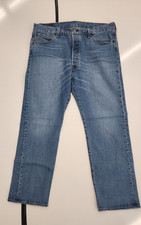 Levi's 501 Original Straight Leg Button Fly Jeans 36x29 Medium Blue Wash Y2K
