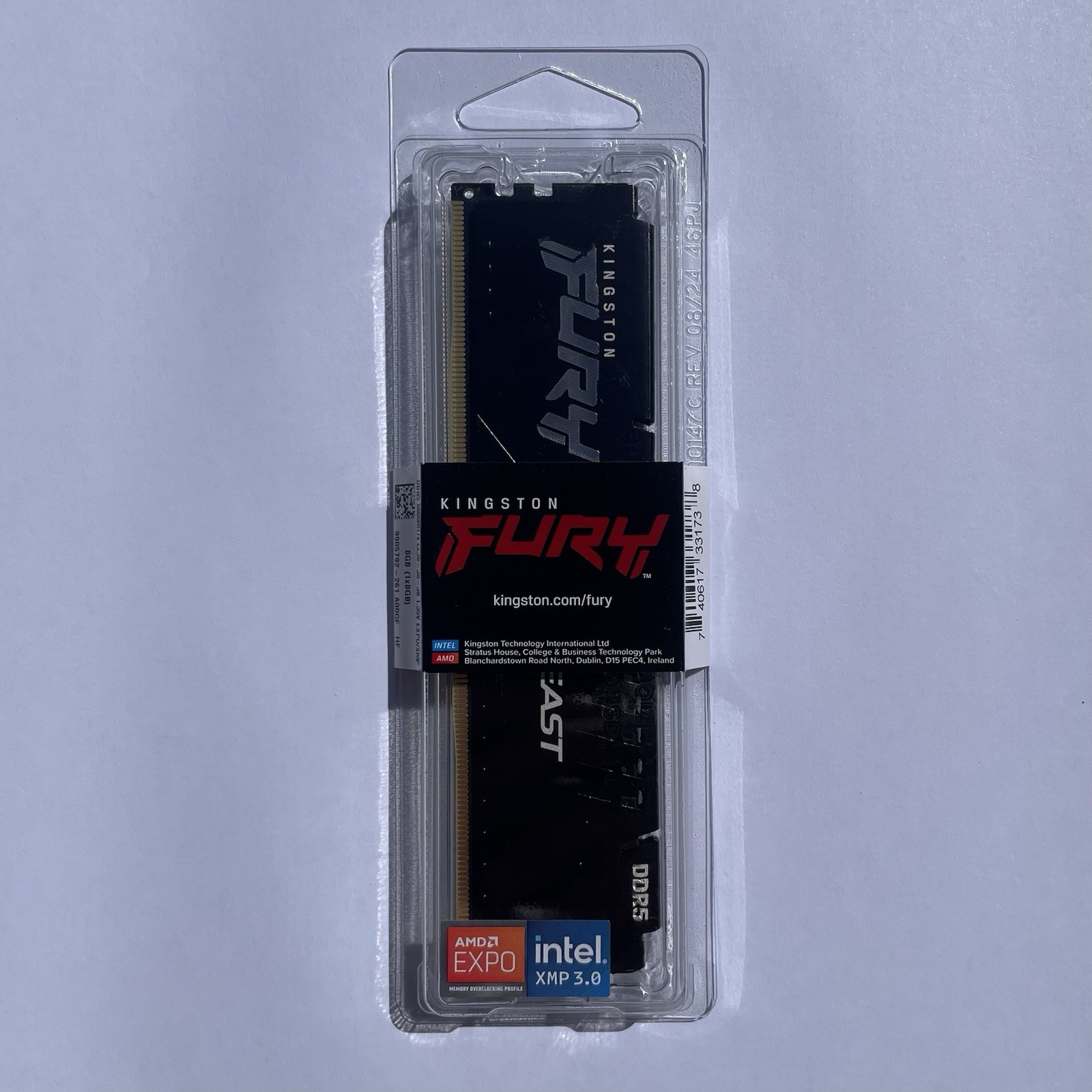 Kingston Fury Beast DDR5 8GB (1 x 8GB) 6000MHz CL36 Gaming RAM - Brand New