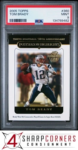 2005 TOPPS #360 TOM BRADY PATRIOTS PSA 9