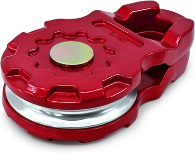 GearAmerica Ultra Snatch Block Pulley Black, 20T Mbs, Aluminum Winch Pulley for
