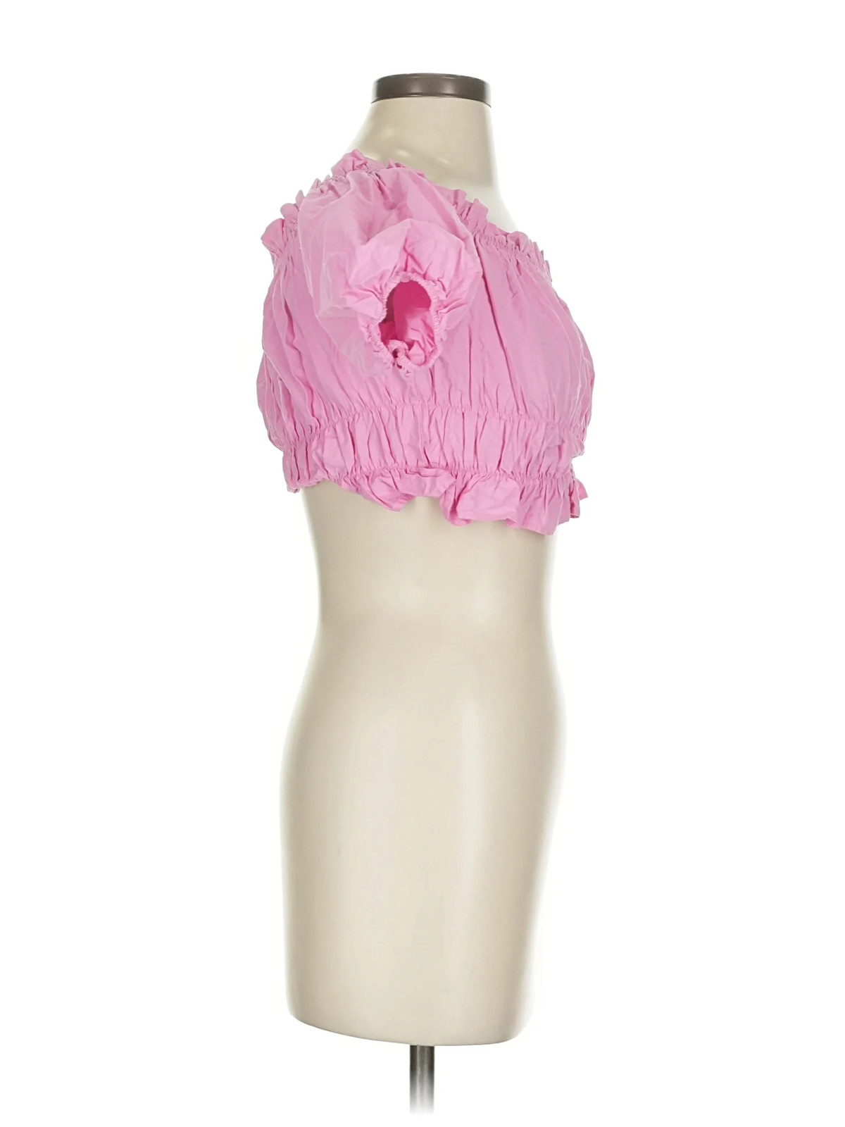 Zara Women Pink Short Sleeve Blouse XS thumbnail 3