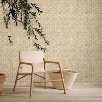 Vliestapete Holz Flechtoptik 3D-Effekt Grafisch Beige Creme 45740 (4,31€/1Qm)