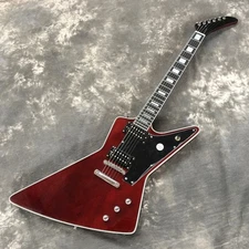 Custom Wine Red Explore Electric Guitar 6 String HH Pickups Mahogany Body&Neck