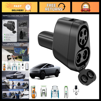 CCS1 to Tesla Charger Adapter for Cybertruck & All Models, 250KW DC, 240V AC, 2-