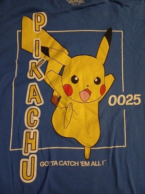 Pokémon T-Shirt Pikachu Farbe Blau Größe 170/176