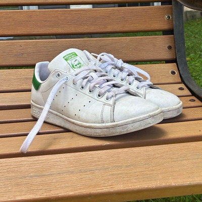 adidas Stan Smith White/Green Low Top Lace-Up Solid Unisex Athletic Sneaker